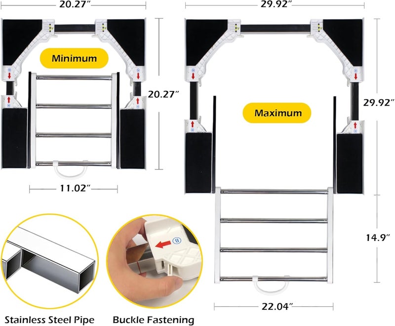 Maxworks Stacking Kit for Washer and Dryer, Universal Stacking Kit for Washing Machine and Dryer with Pull-Out Racks - Image 2